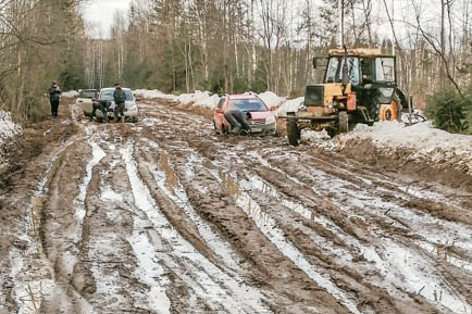 Жители Добрянского округа не могут проехать к своим домам