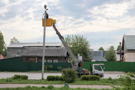 В Добрянке обновляют освещение