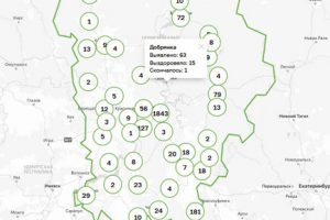 Ещё 7 инфицированных в Добрянском округе