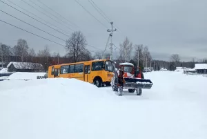 Застрял школьный автобус